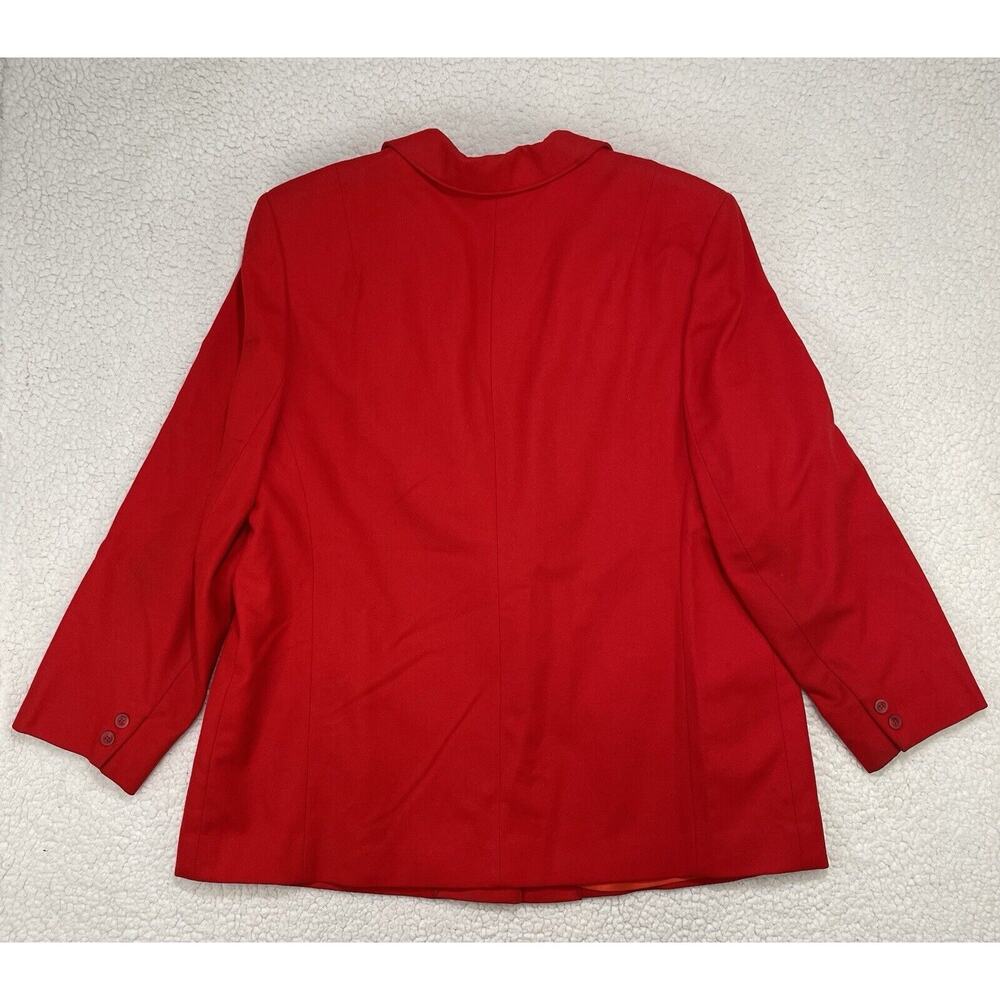 Vintage Pendleton Womens Plus 22W 100% Virgin Wool Coat Blazer Red Academia USA - Picture 10 of 16